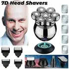 5IN1 Men's Electric Razor Gifts Waterproof Bald Nose LCD Display 7D Head Shavers