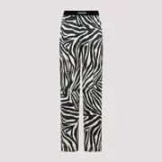 [Tom Ford] Tom Ford-Ecru And Black Zebra Silk Pants-Donna S STAND