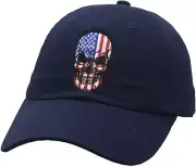 American Flag Enforcer Slouch Adjustable Hat Navy