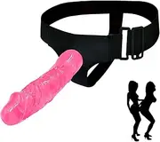 HGDTYRI 21cm Strap-On Dildos Silicone Strap-On Penis for Women with Strong Suction Cup with Adjustable Strap Anal Plug Masturbator for Women Men(Pink)