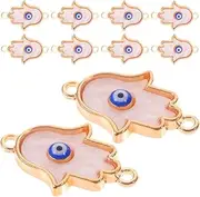 COHEALI Evil Eye Charm Connectors for DIY Jewelry 10pcs Necklace Making Charms