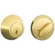 Amazon Basics Deadbolt - Single Cylinder - Polished Brass Polished Brass Standar