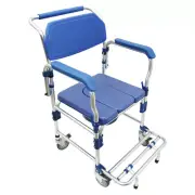 Commode Wheelchair Toilet Shower Seat Bathroom Rolling Caster Bedside Chair Toil