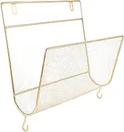 jojofuny Wall Mounted Magazine Rack Sturdy Iron Art Book Shelf for Stylish Organization Space Saving Document Holder for Home Decor for Newspapers Books Files