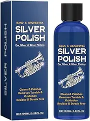 [Generic] Sterling Silver Cleaner,Silver Jewelry Cleaner Scented Silver Jewelry Polish | Sterling Silver Polish Silver Tarnish Remover with Cloth for Silver Jewelry Instruments