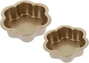 MOTHNUR Metal Flower Shaped Cake Molds Non-Stick Deep Cake Pan Detachable Bottom Easy to Clean for Baking