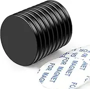 Super Strong Neodymium Disc Magnets with Epoxy Coating, Powerful Permanent Rare Earth Magnets - Bonus: Double-Sided Adhesive, 1.26"D x 1/8"H, Pack of 6