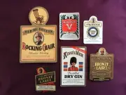MR BOSTON DISTILLER Bottle Labels plus OLD MR BOSTON OFFICIAL BARTENDERS GUIDE