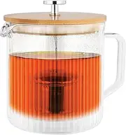 Avanti Rigato Double Wall Borosilicate Glass Teapot, 950 ml Capacity