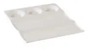 Yanco China NC-4600 Nu-Classic White Melamine 9" x 8" 5 Compartment Plate- 2 Doz