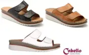 Cabello Comfort soft leather slip on slide Cabello Shoes Dual Tan Black White