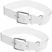 [MOBUTOFU] 2pcs Elastic Belt for Women Men Softball Baseball Belt Youth Athletes Sports Imitation Leather Pu