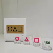 SQUID GAME Korean Soju Shot Glass 4EA collection