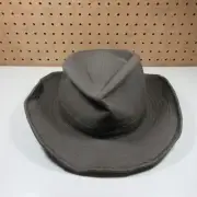 DPC mens brown beige Oil Cloth Outback Shapeable flannel lined hat XL NWT