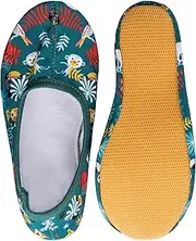 [Siegertreppchen] Gymnastics Shoes with Flower Motif in Pink (Size 24-40) Gymnastics Shoes for Girls and Boys - Ballet Shoes Breathable and Non-Slip, Jungle Motif, 34 EU