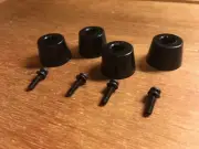 (4)Rubber Feet W/Screws Receiver parts- Vintage Tube Amplifier Stereo Equipment