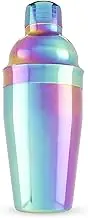 Blush Mirage Rainbow Shaker, Cute Iridescent Cocktail Tools, Cobbler Shaker with Strainer for Bar Carts, Stainless Steel, 16 Oz, Set of 1