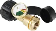 Propane Tank Standard Indicator | Propane Indicator Leakproof | Solid Brass Camping Propane Tank Adapter Leakproof For Fire Pit, RV, Grilling