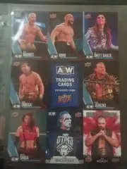 AEW 2021 UPPER DECK UNCUT SHEET First Edition STING Cody Rhodes BRITT BAKER Mox