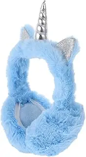[HONMEET] unicorn earmuffs fleece adjustable ear Ear Covers Children ski ear snow earmuff ear muffs for women Big Outdoor Ear fluffy ear leather earmuffs Plush keep warm Miss