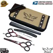 Professional Barber 5.5" Hairdressing Scissors Thinning Hair Cutting Shear Set