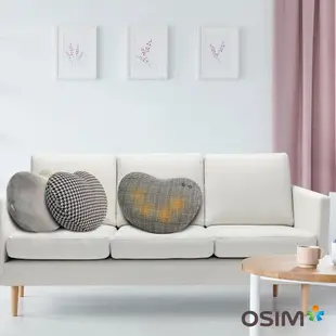 OSIM 愛心暖摩枕 格紋限量版 OS-2213 (按摩枕/肩頸按摩/溫熱/抱枕/午睡枕/無線)