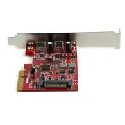 StarTech.com PEXUSB312C3 PCIe USB 3.1 Card - 2x USB C 3.1 Gen 2 10Gbps - PCIe Gen 3 x4 - ASM3142 Chipset - USB Type C PCI Express Card [PEXUSB312C3]