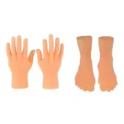 1 Pair Tiny Left Right Hand Foot Party Favor Soft Vinyl Mini Finger Feet Puppets