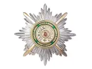 Breast STAR of Order St. Stanislaus 1st cl with Swords. Russian Empire. HQ badge