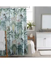 Moda at Home Lampang 3pc Shower Curtain Set with 12 Shower Hooks