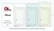 100X Large Size Triplicate Carbonless Restaurant Docket Book OB03 90X200