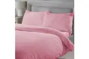 Teddy Bear Fleece Soft Warm Quilt Doona Duvet Cover Pillowcase Set Blush