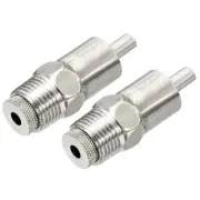 Pig Nipple Waterer Poultry Drinker Feeder 1/2" PT Stainless Steel, Silver 2pcs