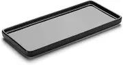 Gurygo 10'' Bathroom Tray, Ceramic Vanity Tray for Bathroom, Small Trays, Kitchen Soap Dish Counter (Black, 10'',Set/1) 001