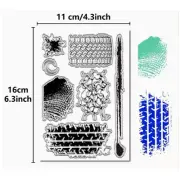 tire track texture clear stamps card clay FAST Free Ship