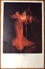 PM 1912 Postcard, Artist Signed Bryson, Mademoiselle Vermilion, Lady in Red