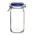 Bormioli Rocco Fido 1.5L Clear Blue Food Storage Container BPA Free 50.3oz