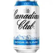 Canadian Club Soda & Lime Can 375mL