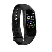 M4S Heart Rate Blood Pressure Oxygen Monitor Multi-sport Modes Call Rejection USB Charging Smart Watch BLACK COLOR