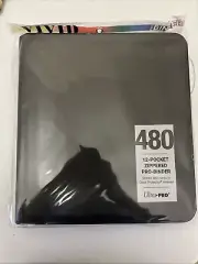Black Ultra PRO 12 Pocket Vivid Zippered Binder 480 Standard Card Holder