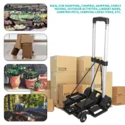 30KG Foldable Cart With Wheels Grocery Cart Folding Hand Truck Shopping Trolley