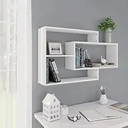 White Wall Shelves: Decor, Kitchen, Floating Shelf for Bathroom, Sturdy Ledge, Set of Shelves for Walls