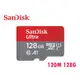 升級140M Sandisk Ultra microSD SDXC TF 128G 128GB A1 120M C10 手機 相機 記憶卡 無轉卡 SDSQUAB