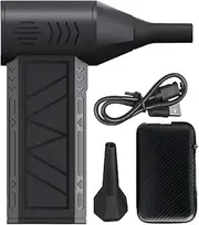 Handheld Fan,Electric Air Duster,130000 RPM, USB Rechargeable, Portable Inflator with Storage Case for Camping, BBQ, Camera Cleaning