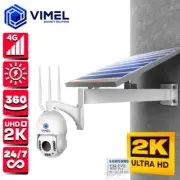 4G Security Camera Construction site 128GB Solar 2K PTZ Outdoor Wireless Battery