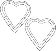 Alasum 2pcs Heart Shaped Iron Wreath Frame Sturdy Floral Ring Hoop for Romantic Wedding Valentine Day Decorations Durable Home Decor Accents