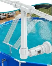 Pool Fountain for Above and In-Ground Pools, Adjustable Dual Spray Waterfall Spr