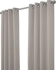 NIM Textile Grommet Curtains, Thermal Insulated Blackout Drapes, 2 Panels 140cm x 213cm, Taupe, Sofiter Collection