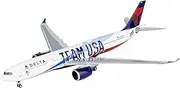 Pre-Built Model Aircraft 15CM 1/400 for Delta Air Lines A330-900 N411DX Scale Model Airplane Replica Aviation Display Piece Miniature Airplane Model