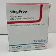 DermaRite 11238 Sting Free Liquid Skin Prep & Shield 1mL Wands 25 Per Box 2027